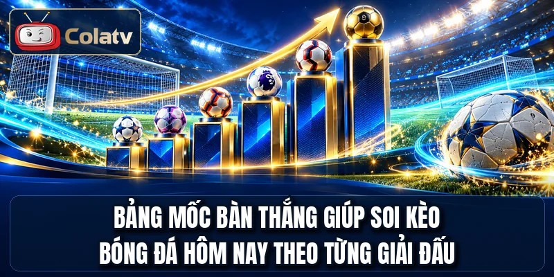 Bảng mốc bàn thắng giúp soi kèo bóng đá hôm nay theo từng giải đấu